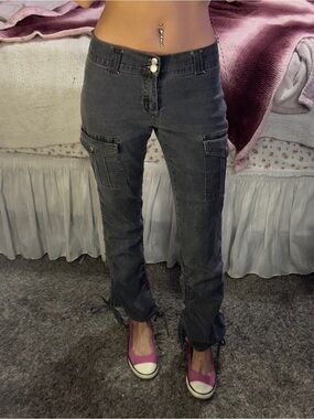 Y2K grey Cargo Jeans - Classic Stretch Fit